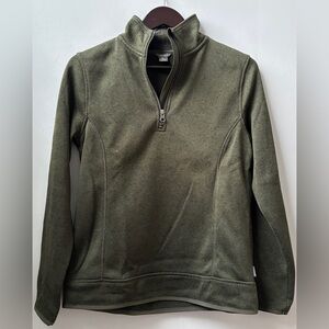Eddie Bauer Olive Green Zip-Up Sweater